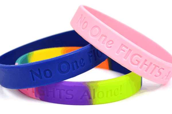 No One Fights Alone® - Cancer Awareness Wristband - Image 2