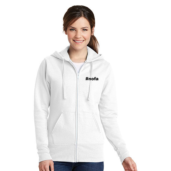 No One Fights Alone® Ladies Multicolored Ribbon Full Zip Hoodie