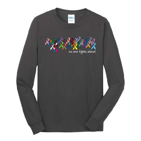 No One Fights Alone® Multicolored Ribbon Long Sleeve T-Shirt - Image 5