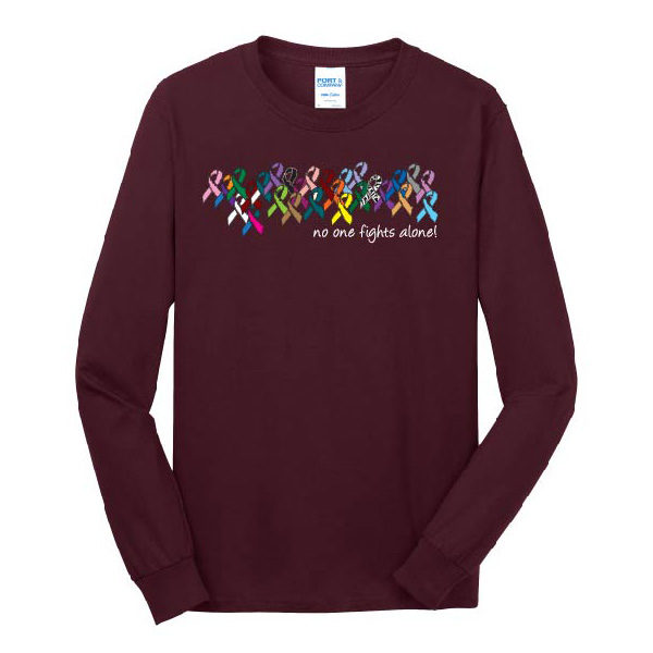 No One Fights Alone® Multicolored Ribbon Long Sleeve T-Shirt - Image 4