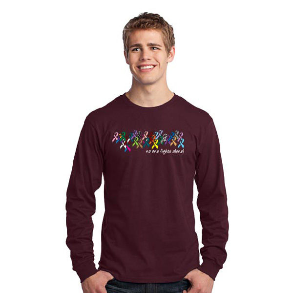 No One Fights Alone® Multicolored Ribbon Long Sleeve T-Shirt