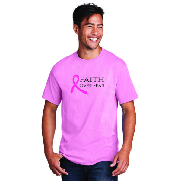 Faith Over Fear Breast Cancer Awareness T-shirt
