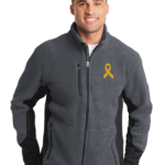 Cancer Awareness Ribbon Men's Pro Fleece Full-zip Jacket Image